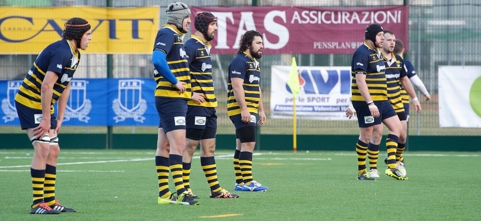 Una fase di gioco del Trento Rugby